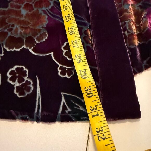 French Laundry Kimono Jacket Purple Floral Velvet Burnout Size 3X Boho, Elegant - Picture 9 of 13